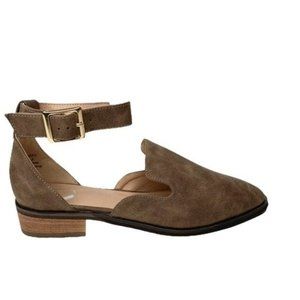 Journee Collection Brown Ankle Strap Flats